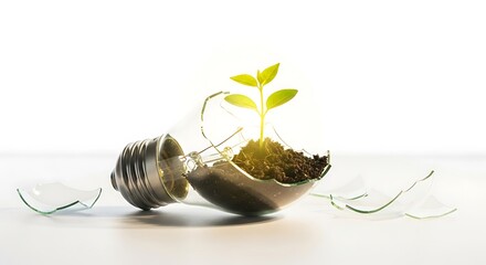New Life from Old: Sprout in Broken Bulb