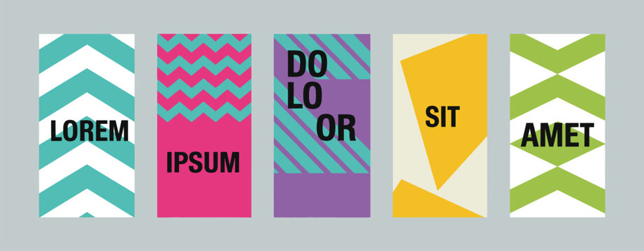 Geometric Background Poster Vector Set,  Minimalist vector layouts featuring bold shapes, clean fonts, and versatile compositions ideal for posters, packaging, and editorial design.