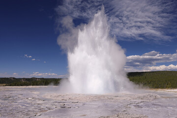 Fountain Geyser eruption in Yellowstone National Park, USA