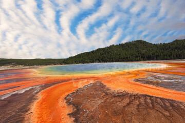 Grand Prismatic Spring at Yellowstone National Park, USA