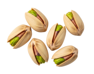 Pistachios on a black background transparent background cutout png