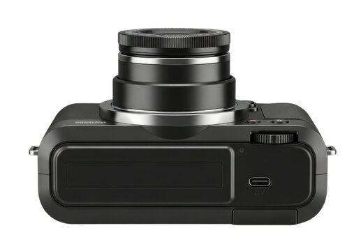 Digital camera top view transparent background cutout png