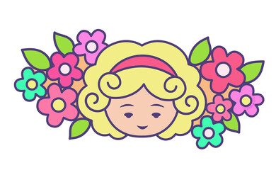 Cute Candy Colors Polly Illustration