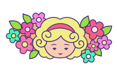 Cute Candy Colors Polly Illustration