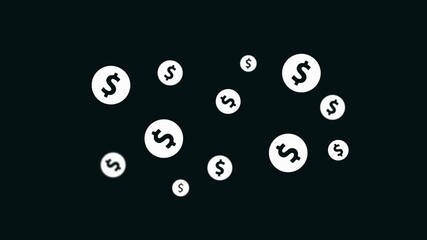 camera moving to dollar signs money