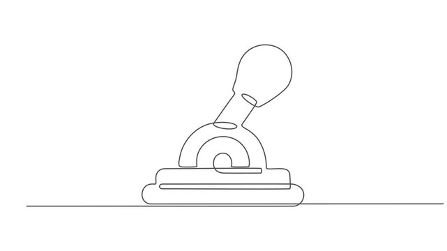 Lever continuous one line drawing animation, Lever Outline Icon, Vector illustration, Lever icon set, vector illustration on white background, Continuous one line drawing, Lever icon isolated on white
