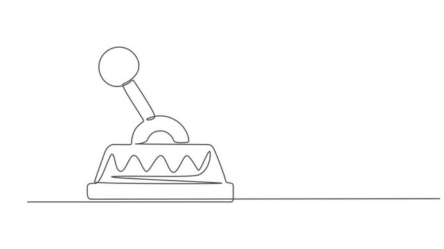 Lever continuous one line drawing animation, Lever Outline Icon, Vector illustration, Lever icon set, vector illustration on white background, Continuous one line drawing, Lever icon isolated on white