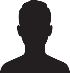 Black vector silhouette illustration of a man and woman in profile for business and fashion