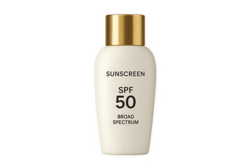 Sunscreen bottle with spf 50 broad spectrum protection
