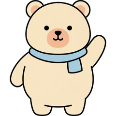 Naklejka premium Playful Bear Character Illustration