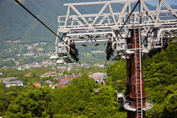 Naklejka premium cableway in the mountains