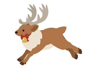 冬の森の仲間たち/元気いっぱいに走るトナカイ