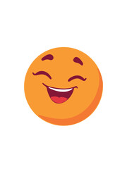 Vector illustration joyful smiling face symbol