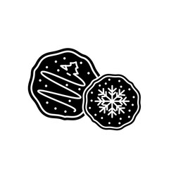 Festive holiday cookies featuring elegant snowflake and Christmas tree designs perfect for seasonal celebrations and baking projects