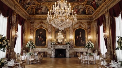 Opulent Ballroom Elegance A Grand Event Venue.