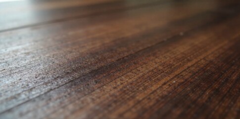 Dark Walnut Wood Texture with Rich Tones for Luxury Product Backdrops A close up, top down view of a dark walnut wood surface. The wood grain is intricate and rich, with deep, warm tones. The lighting