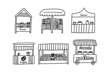 Farm Market Stand Doodle Set