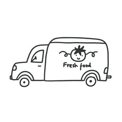 Food Truck Doodle Icon