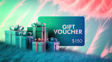 Premium card showing $200 value with champagne glasses illustration  