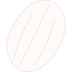 White Oval Cosmetic Product Packaging with Subtle Lines Isolated on Transparent Background Simple Graphic Design Element