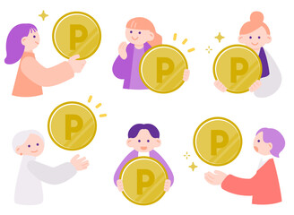 ポイントが貯まってうれしい！世代別人物セット