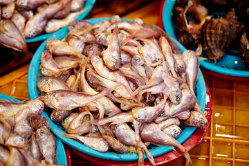 Fresh fish at the traditional market