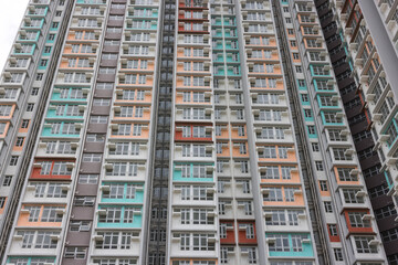 Hong Kong public housing building city view urban
