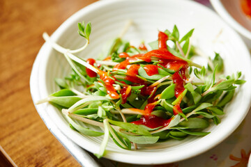 Vegetable salad on a plate