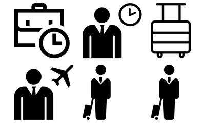 A minimal and modern startup vector, icon set representing essential business elements like idea, innovation, planning, success, and vision. Perfect for use in business presentations, pitch decks