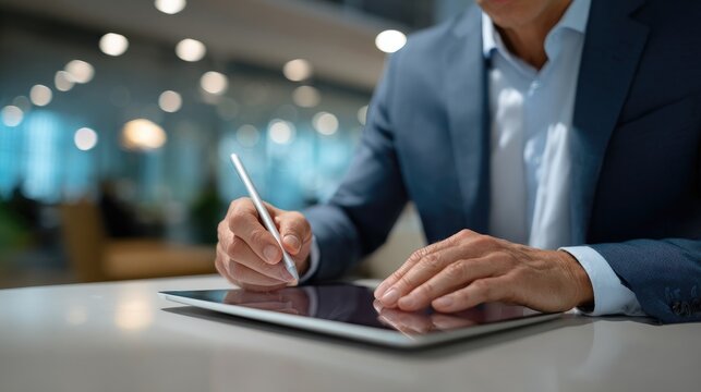 Hr management dashboard on tablet digital interface for workforce analytics and team structure planning in business environment