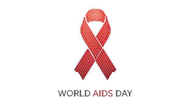 Red Ribbon Awareness A Symbol for World AIDS Day, Promoting Health and Support