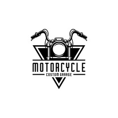 Motorcycle garage repair simple design 