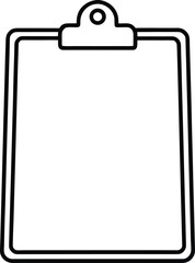 Clipboard Line Art Transparent Background