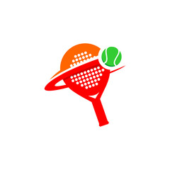 Ball tennis and racket, padel sport