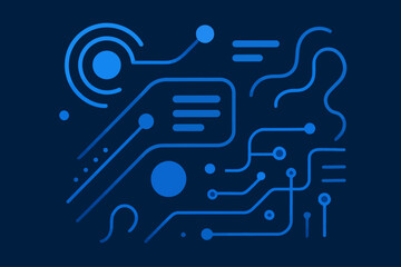 Abstract Blue Tech Design – Futuristic Digital Background