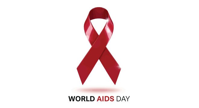 World AIDS Day Awareness Red Ribbon Symbol of Support and Solidarity