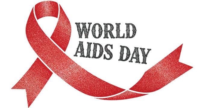 World AIDS Day Red Ribbon Illustration for Awareness and Support