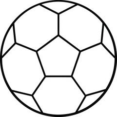 Soccer ball line art transparent background