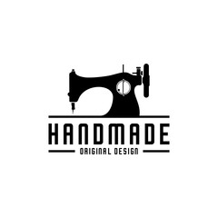 simple sewing machine logo, tailor logo