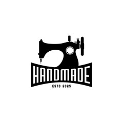 simple sewing machine logo, tailor logo