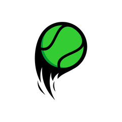 TENNIS BALL, ball fire simple design