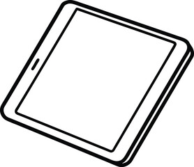 Tablet for learning line art transparent background