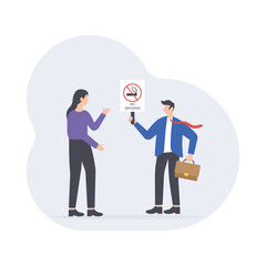 No smoking health awareness sign Illustration 