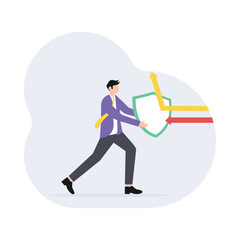 Cyber defense and online safety concept Illustration 