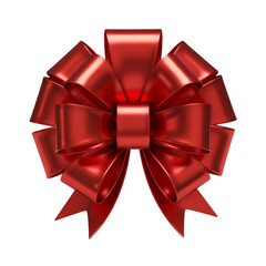 Stunning red satin bow for elegant gift presentation