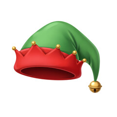 Festive elf hat with jingle bell adds holiday cheer