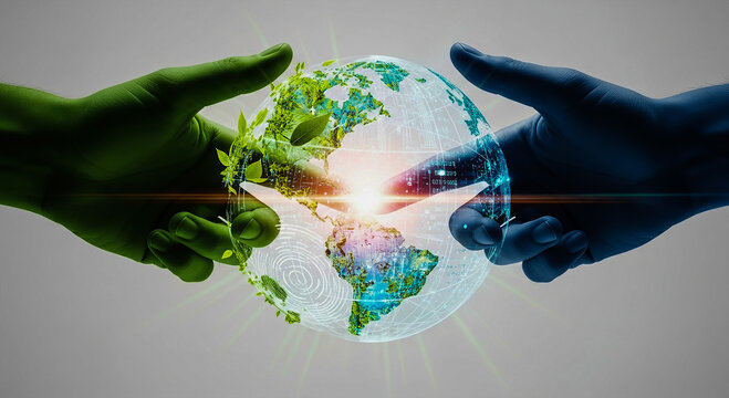 green technology and digital earth, sustainability meets innovation