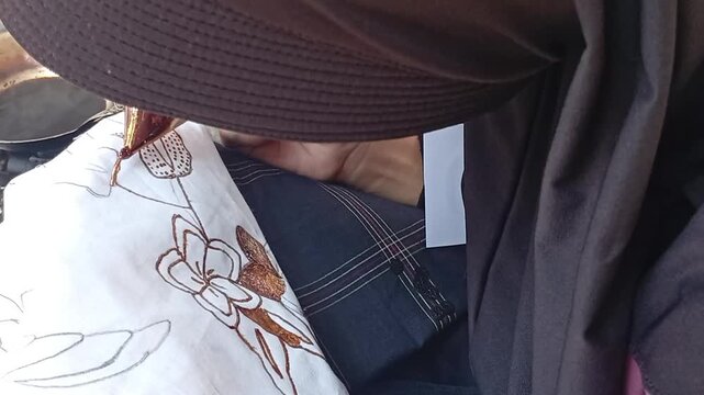 doing batik cloth process