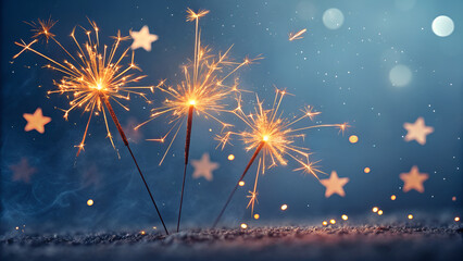 Bright fireworks light up the night sky during a celebration event