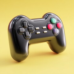 Realistic 3D Joystick Gamepad Controller with detailed textures and modern design, perfect for gaming scenes, technology visuals, and digital entertainment projects

